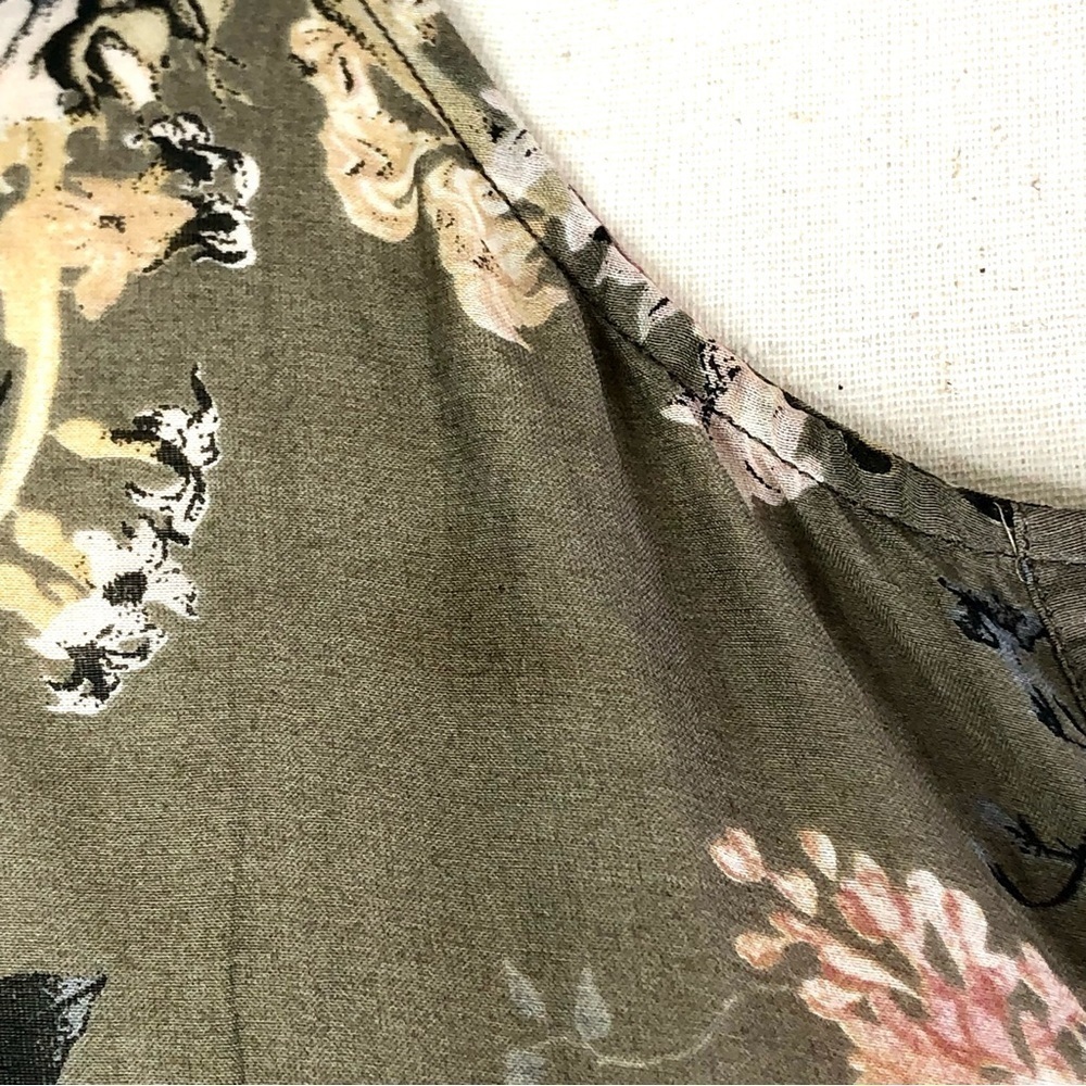 Massimo Dutti shirt sheer button down blouse cotton mulberry silk floral 6 - Picture 11 of 12